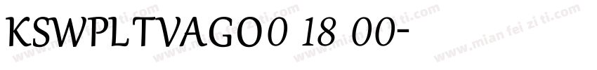 KSWPLTVAGO0 18 00字体转换